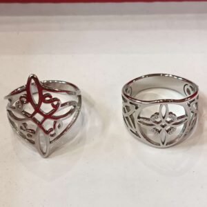 Anillos nudo de brujas protección en acero